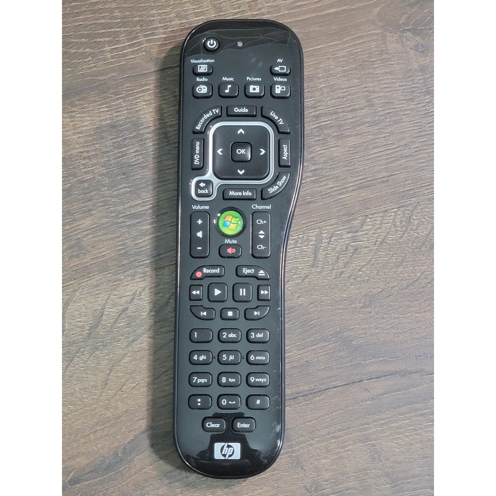 HP Windows Media Center Remote Control RC1804924/01B‎ P/N 533042-ZH1 Black IR